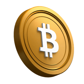 Šikmo natočená mince Bitcoin (BTC) v návrhu úvodní sekce